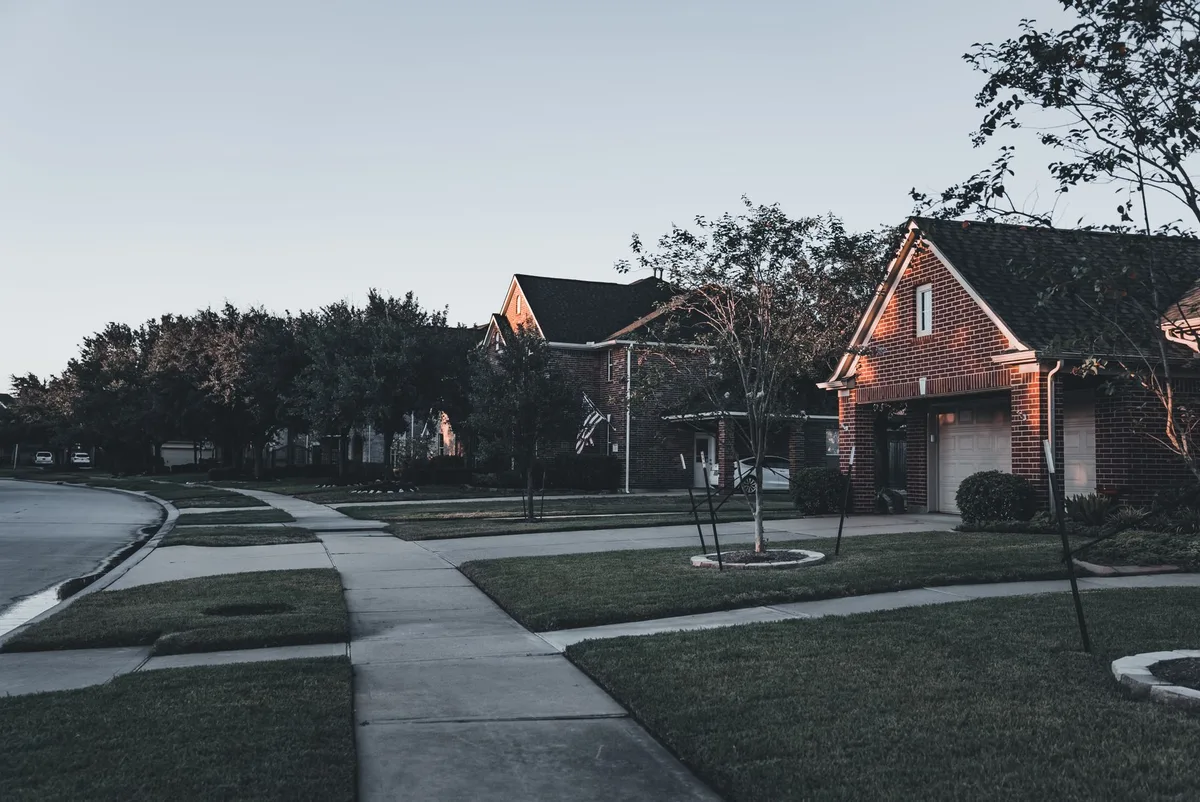 Suburban neighborhood street in Murfreesboro, TN